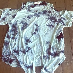 Tie dye Cold Shoulder Top